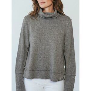 Free People Gray Long Sleeve Lightweight Cowl Neck Pullover Top By Athleta Women